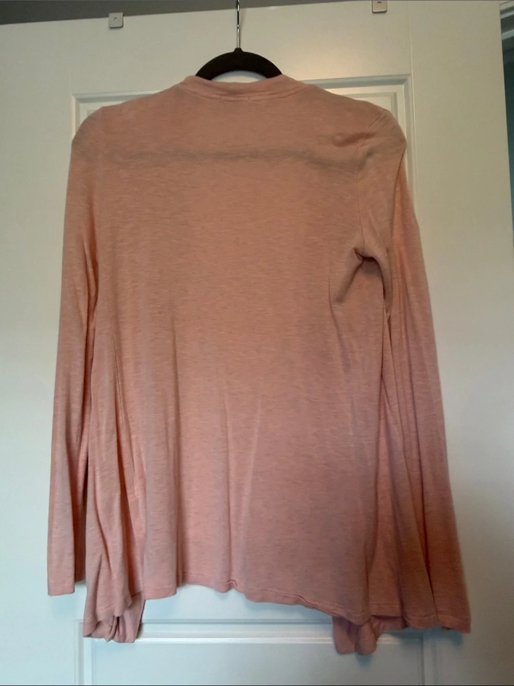 Light Pink Open-Front Women's Cardigan Sweater